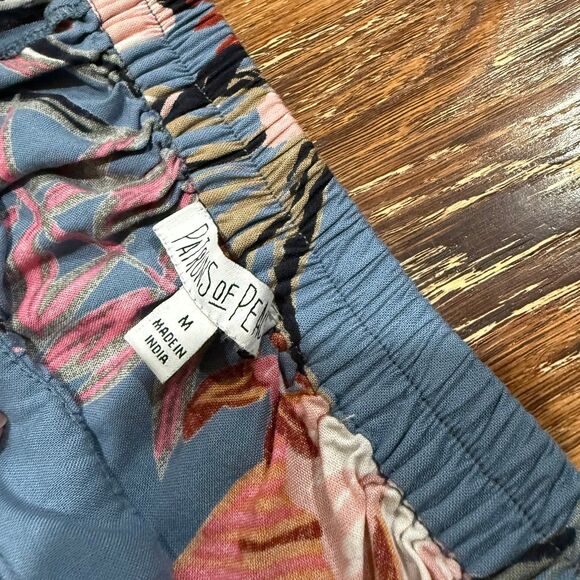 Patrons of Peace‎ Women’s M Blue Tropical Floral Front Slit Maxi Skirt Co… - Picture 3 of 6